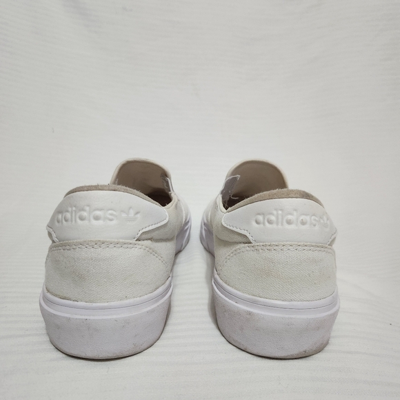 Size 10.5 - Adidas Court Rallye Slip On Triple White Skateboard - Picture 3 of 5